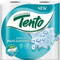 Tento Maxi Looong Decor Papírtörlő Fehér, 2 rétegű,  2x82 lap, 2x18 m=36 m Tento Maxi Looong Decor Papírtörlő Fehér, 2 rétegű,  2x82 lap, 2x18 m=36 m