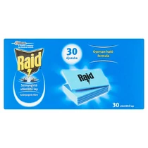 Raid Szúnyogriasztó Lapka (utántöltő elektromos készülékhez) 30 db  Raid Szúnyogriasztó Lapka (utántöltő elektromos készülékhez) 30 db