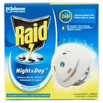 Raid Night&Day Elektromos Szúnyog- és Légyírtó Készülék + Utántöltő Korong 10 Napra Raid Night&Day Elektromos Szúnyog- és Légyírtó Készülék + Utántöltő Korong 10 Napra