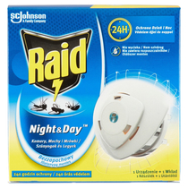 Raid Night&Day Elektromos Szúnyog- és Légyírtó Készülék + Utántöltő Korong 10 Napra