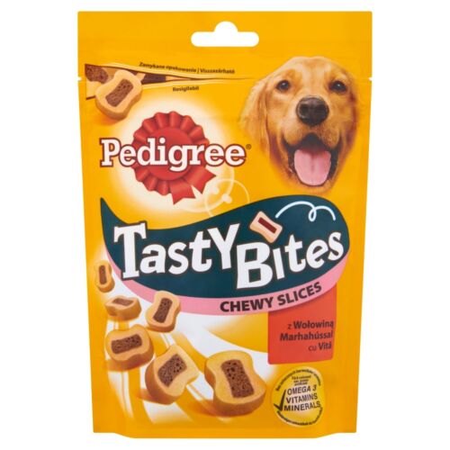 Pedigree Tasty Bites Jutalomfalat Kutyáknak Marhahússal 155 g