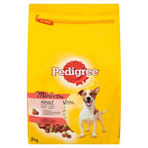 Pedigree Mini Száraz Kutyaeledel Marhahússal és Zöldségekkel 2 kg 