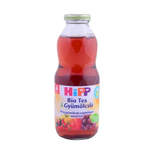 Hipp BIO Bébiital Tea & Gyümölcslé Piros Gyümölcslé Csipkebogyó Teával Ital- 4 hónapos kortól 500 ml