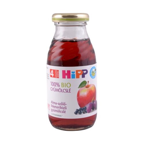 Hipp BIO Bébiital Alma - Szőlő - Feketeribizli Gyümölcslé C Vitaminnal - 4 hónapos kortól 200 ml