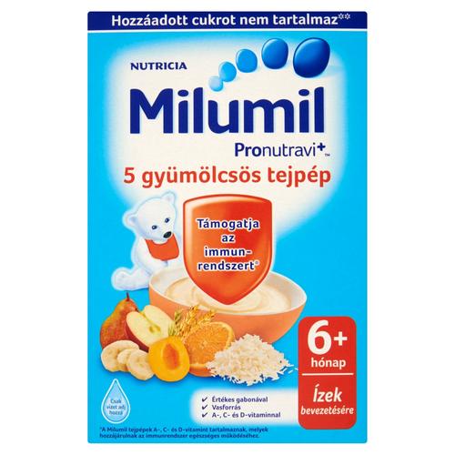 Milupa Milumil Tejpép 5 Gyümölcsös - 6 hónapos kortól 225 g 