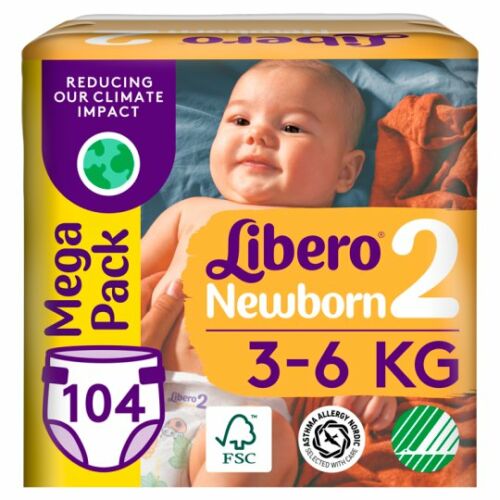 Libero Newborn Pelenka (2) 3-6 kg 108 db 