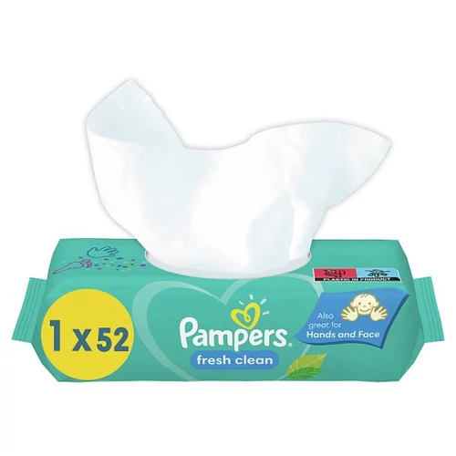 Pampers Fresh Clean Nedves Törlőkendő, 1 Csomag = 52 db