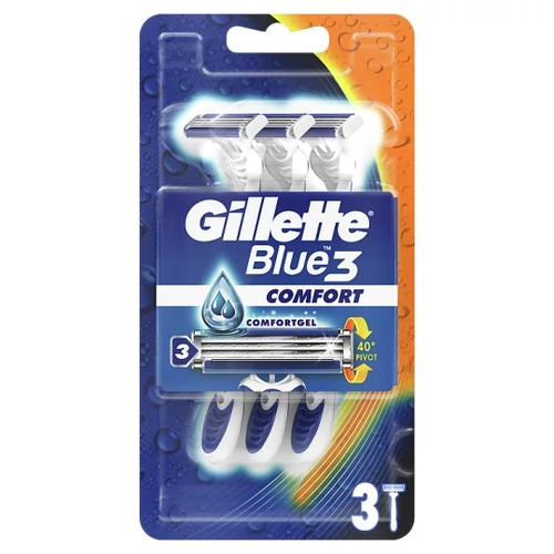 Gillette Blue3 Comfort Eldobható Férfi Borotva, 3 Darab