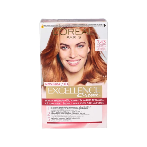 L'oréal Paris Excellence Creme Rézfényű Aranyszőke Hajfesték (7.43)