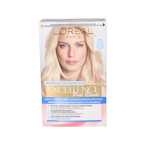 L'oréal Paris Excellence Pure Blonde Extra Világos, Természetes Szőke Hajfesték  (01)