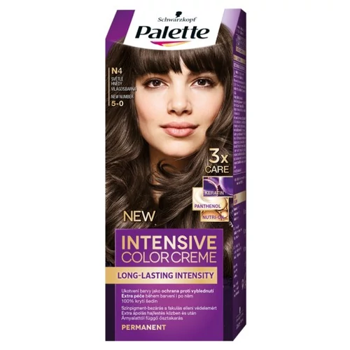 Schwarzkopf Palette Intensive Color Creme tartós hajfesték 5-0 világosbarna (N4)