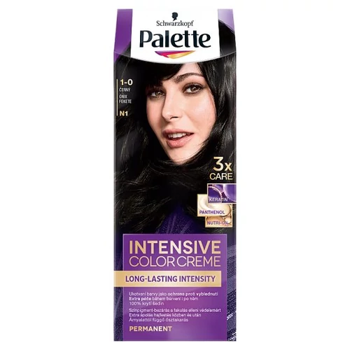Schwarzkopf Palette Intensive Color Creme tartós hajfesték 1-0 ónix fekete (N1)