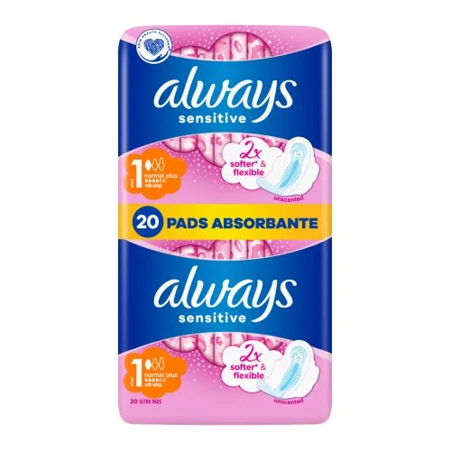 Always Ultra Sensitive Normal Plus Egészségügyi Betét (1-es Méret), 20 db