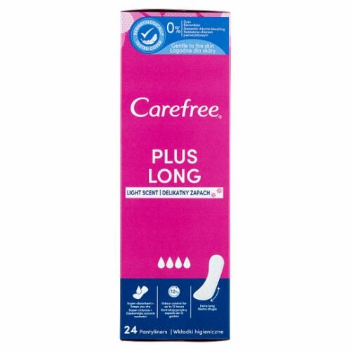 Carefree Plus Long tisztasági betét enyhe illattal 24 db