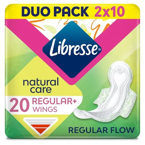 Libresse Regular+ Natural Care szárnyas egészségügyi betét 20 db