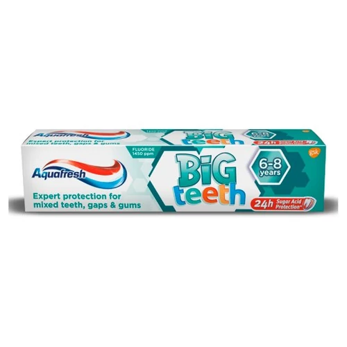 AquafreshMy Big Teeth Fogkrém Gyerekeknek 6-8 éves korig 50 ml