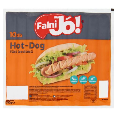 Sága Falni Jó! füst ízesítésű hot-dog virsli 10 db, 350 g (#16)