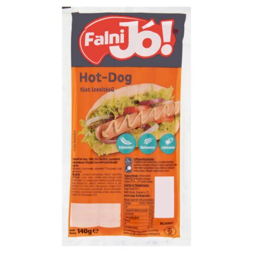 Sága Falni Jó! füst ízesítésű hot-dog virsli 4 db, 140 g (#20)