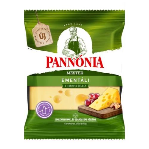 Pannónia Mester Ementáli darabolt, zsíros, kemény, erjedési lyukas sajt 200 g