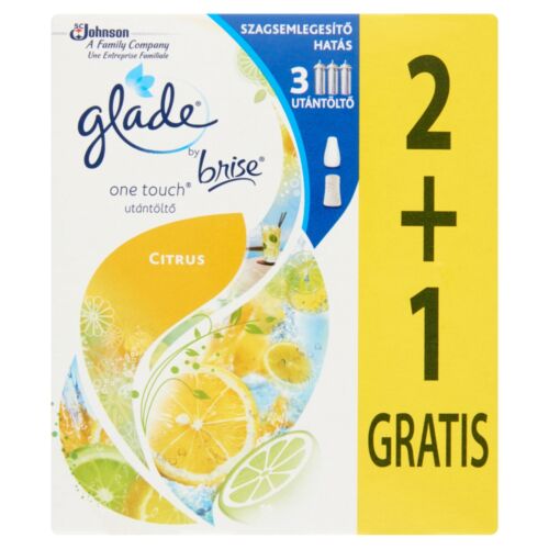 Brise Glade Touch & Fresh Mini Spray Aerosolos Légfrissítő Utántöltő 2+1 GRATIS Fresh Lemon 3x10 ml