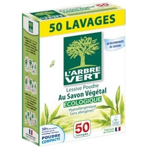 L'Arbre Vert Öko Mosópor Hypoallergén dobozos 50 mosás 2,5 kg