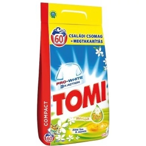 Tomi Mosópor 2in1 Zöld Tea és Jázmin 60 mosás 4,2 kg 