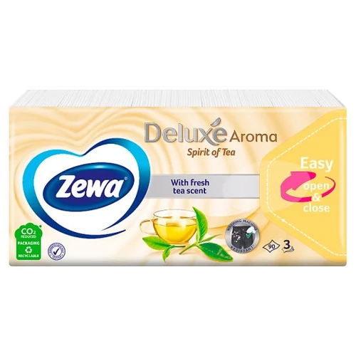 Zewa Deluxe Papírzsebkendő Spirit of Tea 3 rétegű, 90 db (#40)