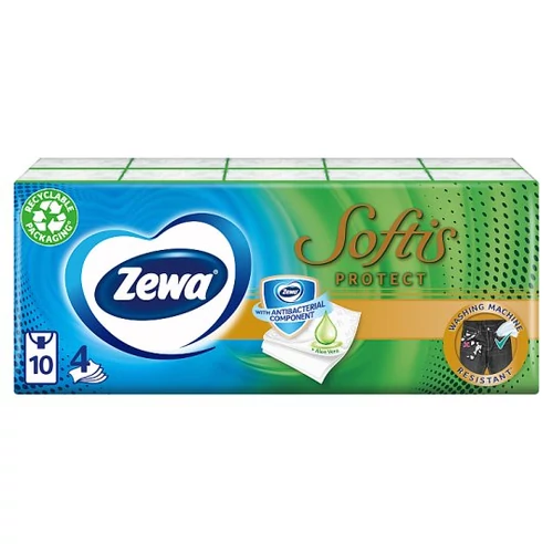 Zewa Softis Papírzsebkendő Protect 4 rétegű, 10x9 db (#18)