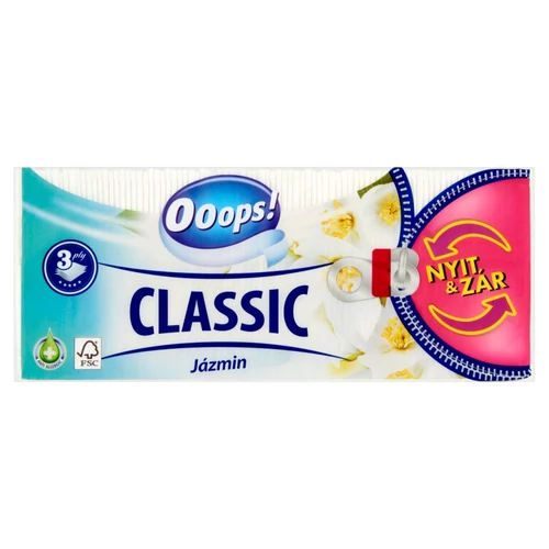 Ooops! Classic Papírzsebkendő Jasmine 3 rétegű, 90 db (#20)