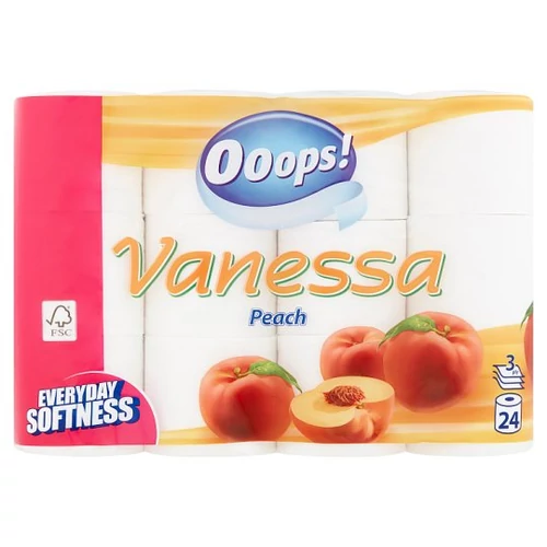 Vanessa Premium Toalettpapír Peach Fehér 3 rétegű 24 tekercs 