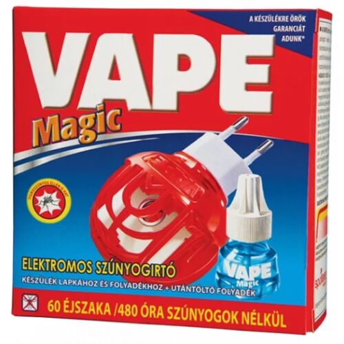 Vape Magic Elektromos Szúnyogírtó Készülék + Utántöltő Folyadék 60 éjszakás 36 ml