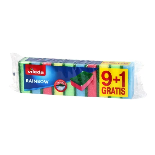 Vileda Rainbow Mosogatószivacs Dörzsivel 9+1 db AJÁNDÉK