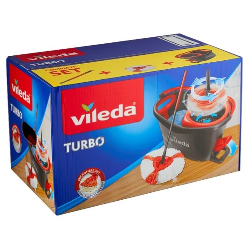 Vileda Easy Wring Turbo Felmosószett (Felmosóvödör Csavarókosárral + Nyél + Fej)