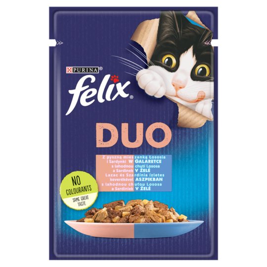 Felix Fantastic Duo Alutasakos Macskaeledel Lazaccal & Szardíniával Aszpikban 85 g (#20)