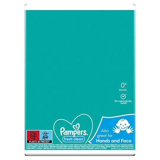 Pampers Fresh Clean Nedves Törlőkendő, 1 Csomag = 80 db