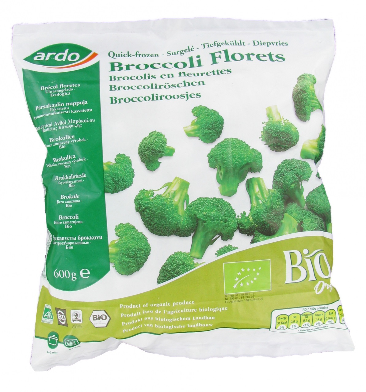 Ardo Bio Brokkoli Rózsa gyorsfagysztott 600 g