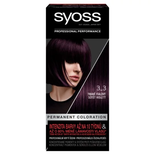Syoss 3-3 sötét violett tartós hajfesték