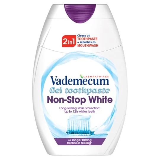 Vademecum 2in1 Non Stop White fogkrém és szájvíz 75 ml