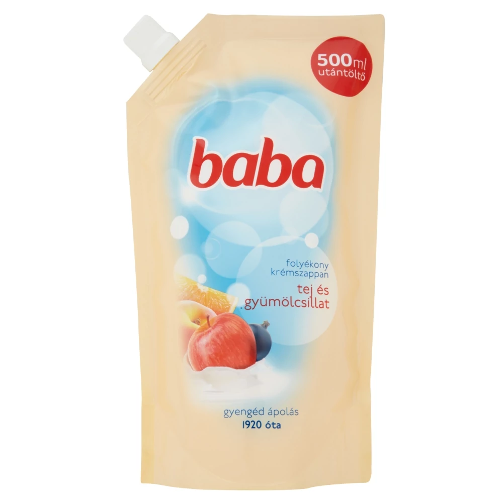 Baba Folyékony Szappan Tej és Gyümölcsillat utántöltő 500 ml