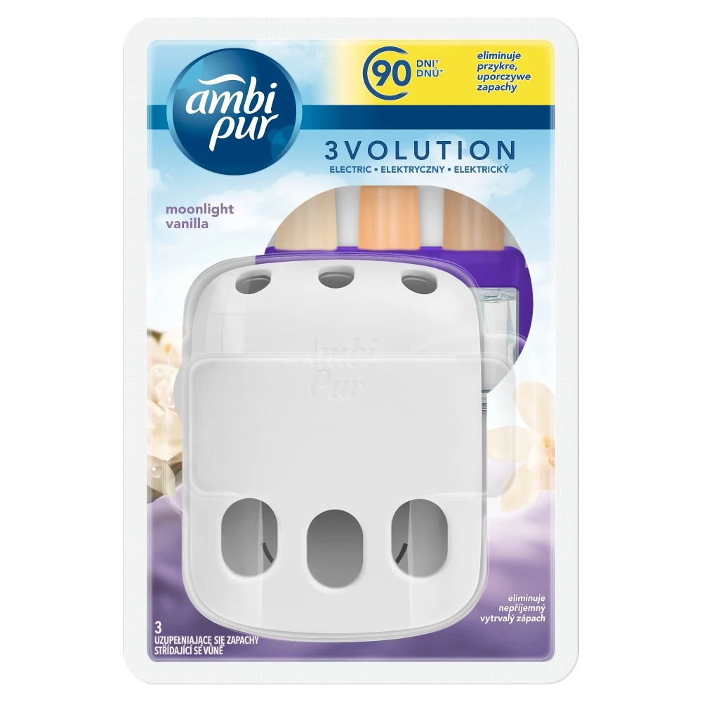 Ambi Pur 3Volution Elektromos Illatosító Készülék + utántöltő Moonlight Vanilla 20 ml