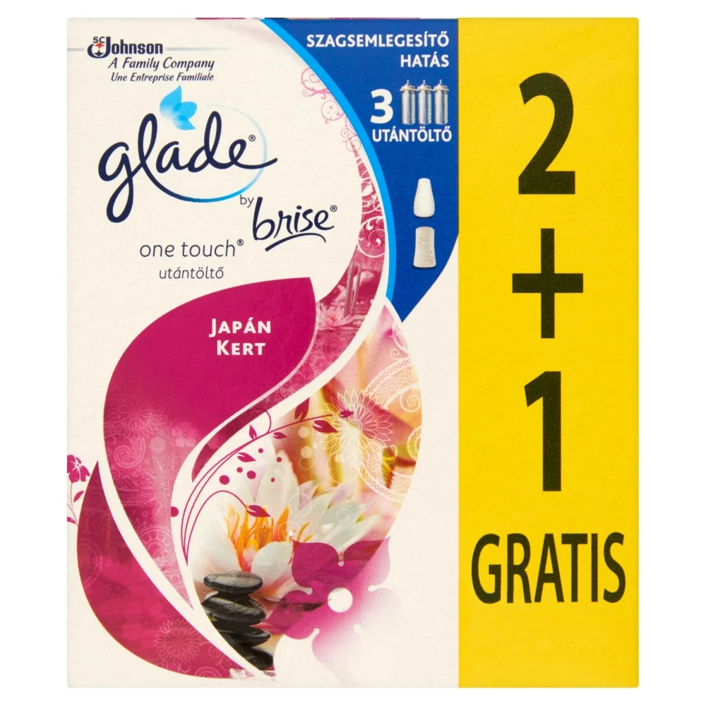 Brise Glade Touch & Fresh Mini Spray Aerosolos Légfrissítő Utántöltő 2+1 GRATIS Relaxing Zen (Japánkert) 3x10 ml