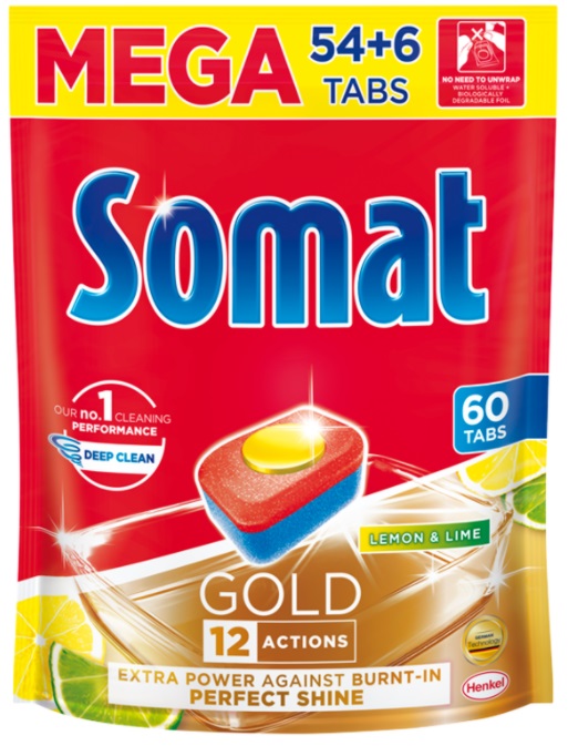 Somat Gold Lemon&Lime mosogatógép tabletta 60 db