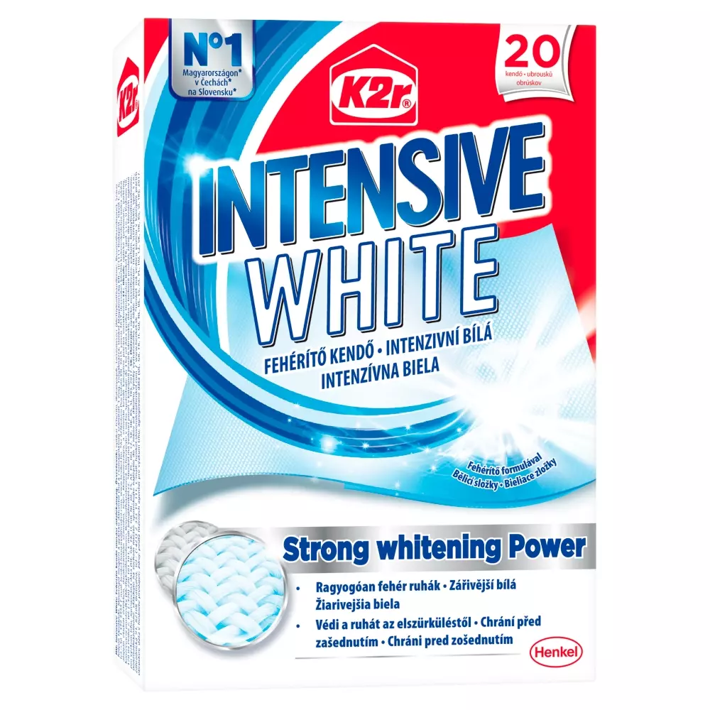 K2r Intensive White fehérítő kendő 20 db