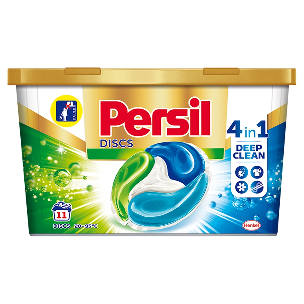 Persil Discs mosószer koncentrátum gépi mosáshoz fehér és világos ruhadarabokhoz 11 mosás 275 g (#8)