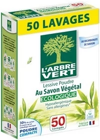 L'Arbre Vert Öko Mosópor Hypoallergén dobozos 50 mosás 2,5 kg