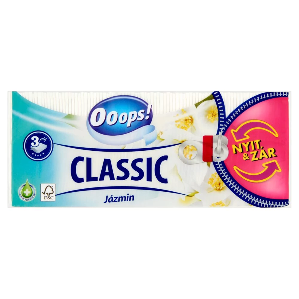 Ooops! Classic Papírzsebkendő Jasmine 3 rétegű, 90 db (#20)
