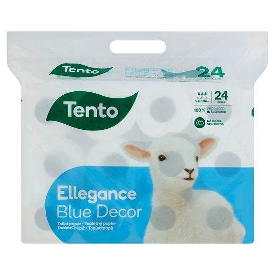 Tento Ellegance Blue Decor toalettpapír 3 rétegű 24 tekercs