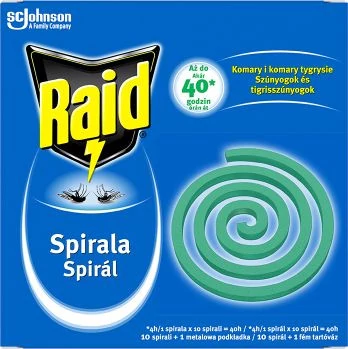 Raid Szúnyogírtó Spirál 10 darab