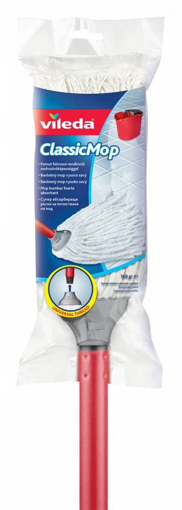 Vileda ClassicMop Pamut Felmosófej + menetes felmosónyél