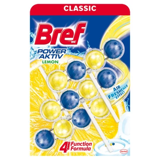 Bref Power Aktiv Kosaras WC Öblítő Lemon 3x50 g=150 g